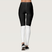Leggings bicolor, negro y blanco (Achterkant)