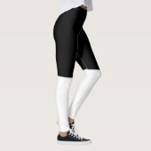 Leggings bicolor, negro y blanco (Rechts)