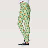 Leggings Bière et Motif Shamrock St Patrick's Day (Gauche)