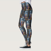 Leggings Biewer Terrier Chien Whimsical Halloween Peinture (Gauche)