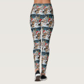 Leggings Biewer Terrier Chien Winter Wonderland Noël Joie (Dos)