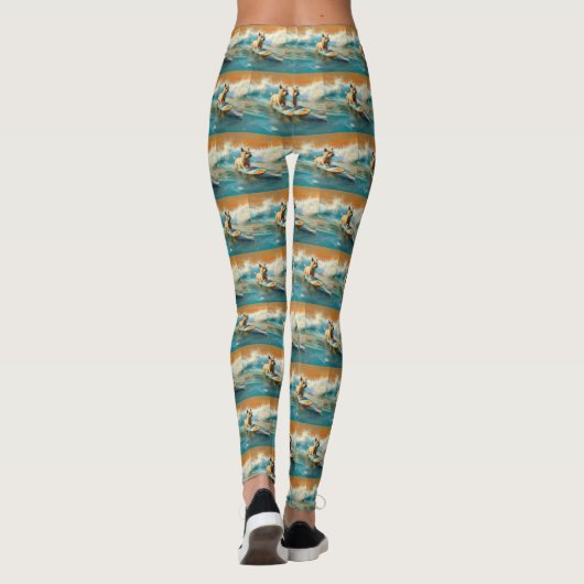 Leggings Biewer Terrier Plage Surf Peinture (Dos)