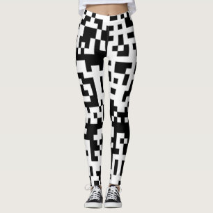Leggings Big QR Codes Les légumineuses Carrés funky disent 