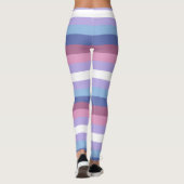 Leggings Bigender Pride, Impression par bandes, Fierté LGBT (Dos)