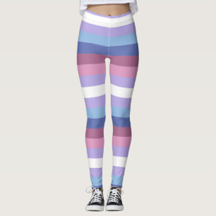 Leggings Bigender Pride, Impression par bandes, Fierté LGBT