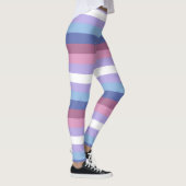 Leggings Bigender Pride, Impression par bandes, Fierté LGBT (Droite)
