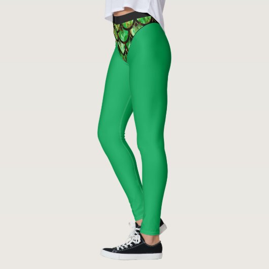 Leggings Bikini à l'échelle de poisson vert (Gauche)