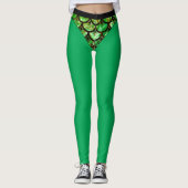 Leggings Bikini à l'échelle de poisson vert (Devant)
