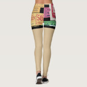 Leggings Billets Cenima anciens uniques Fake shorts Zipper (Dos)
