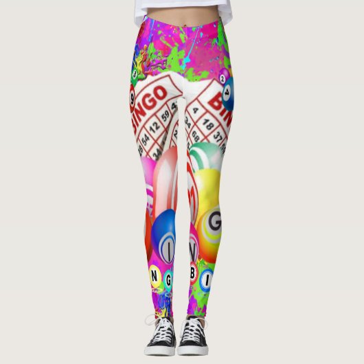 Leggings BINGO BINGO Peinture rayée CBDOilPrincesse  (Devant)