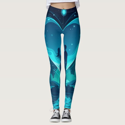 Leggings Bioluminescence de l'amour (Devant)