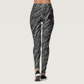 Leggings Black and White Grunge Pattern (Dos)