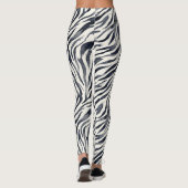 Leggings Black and White Zebra Print Pattern (Dos)
