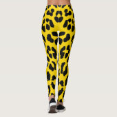Leggings Black And Yellow Leopard Print (Dos)