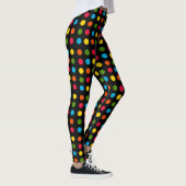 Leggings Black | Bleu Rouge Vert Jaune Orange Polka Point (Droite)