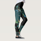 Leggings Black Blue Green Digital Abstrait (Droite)