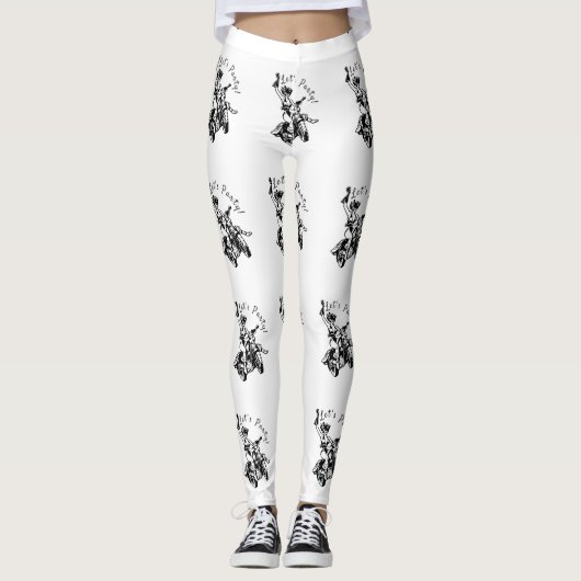 Leggings Black Cat Biker Babe Thunder_Cove (Devant)