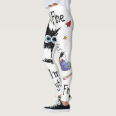 Leggings Black Cat It_s Fine I_m Fine Tout va bien (Gauche)