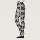 Leggings Black Cat Web Moon Witch course jogging confortabl (Gauche)