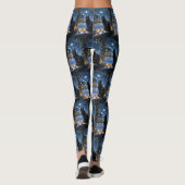 Leggings Black Cat With Christmas Lights Holiday (Dos)
