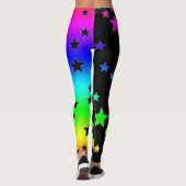 Leggings Black Et Rainbow Star (Dos)