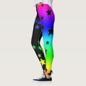 Leggings Black Et Rainbow Star (Gauche)