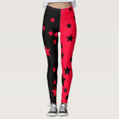 Leggings Black Et Red Star (Devant)