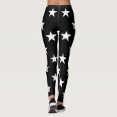 Leggings Black et White Star Motif simple moderne tendance (Dos)