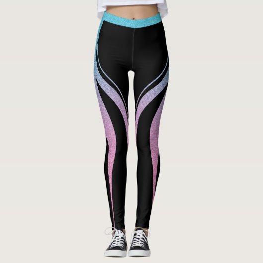 Leggings Black Girly Parties scintillant Coeur Butt Activew (Devant)