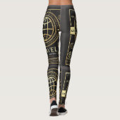 Leggings Black & Gold de luxe inspirés par le Étiq (Dos)