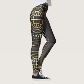 Leggings Black & Gold de luxe inspirés par le Étiq (Droite)