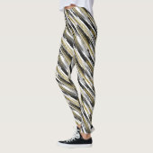 Leggings Black Gold Faux Parties scintillant moderne Abstra (Gauche)