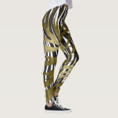 Leggings Black & Gold Zebra Print Safari Chic Glamor (Droite)