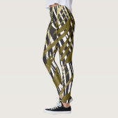 Leggings Black & Gold Zebra Print Safari Chic Glamor (Gauche)