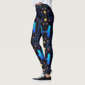 Leggings Black Gothique Space Girl mécanique Android Robot (Gauche)