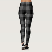 Leggings Black Grey Check Moderne (Dos)