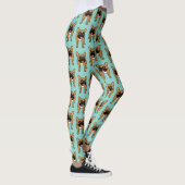 Leggings Black Mask Fawn French Bulldog est prêt à jouer (Droite)