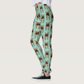 Leggings Black Mask Fawn French Bulldog est prêt à jouer (Gauche)