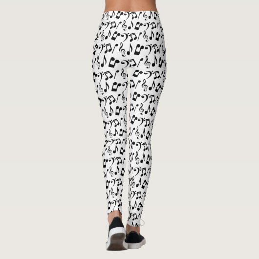 Leggings Black Music Note (Dos)