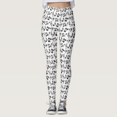 Leggings Black Music Notes (Devant)