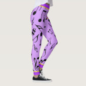 Leggings Black Music Notes violet (Droite)
