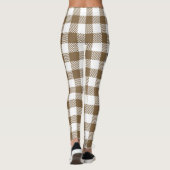 Leggings Black Pilgrim Hat on Brown Plaid - Thanksgiving (Dos)