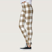 Leggings Black Pilgrim Hat on Brown Plaid - Thanksgiving (Gauche)