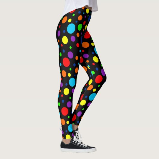 Leggings Black Rainbow Spots (Droite)