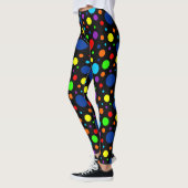 Leggings Black Rainbow Spots (Gauche)
