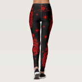 Leggings Black Red Dragon chinois Lunaire Nouvel An moderne (Dos)