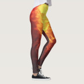 Leggings Black Red Yellow Ombre Flames (Droite)