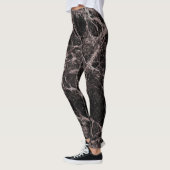 Leggings Black & Rose Gold Pink Parties scintillant Marble (Gauche)