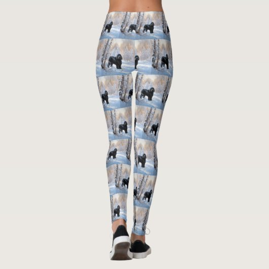 Leggings Black Russian Terrier Laisser neiger Noël (Dos)