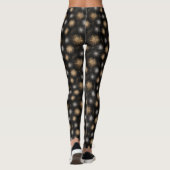 Leggings Black Silver Gold Sparkle (Dos)